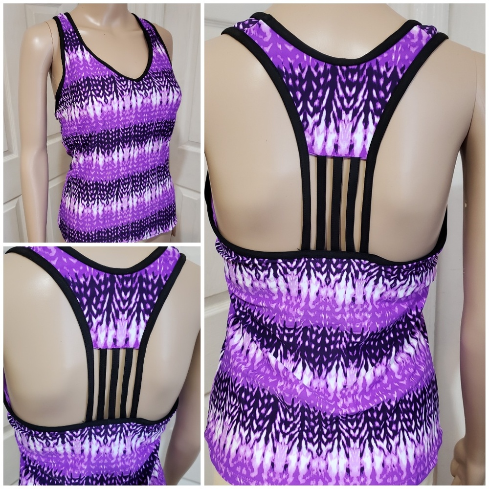 NEW! Colorblock Built-In Bra Tankini - S/P